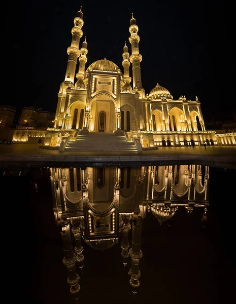 Nuova Moschea Heydar Nella Città Baku — Foto Stock