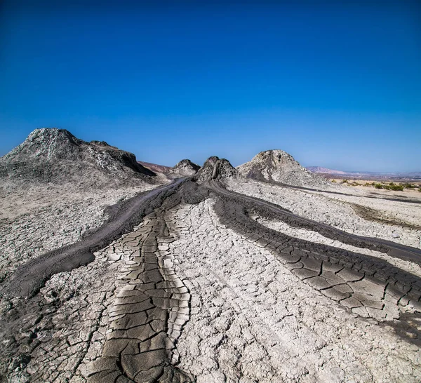 Gobustan Patlama Çamur Çamur Kraterler Ile Alan Azerbaycan — Stok fotoğraf