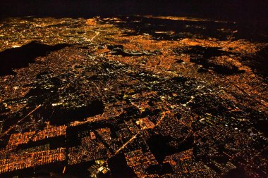 Night panoramic view of Mexico city, Mexico. Central America. clipart