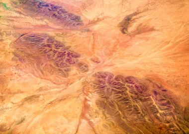 Havadan görünümü güzel Afrika'nın. Kia, yaz aylarında açık bir günde gökten görülen.