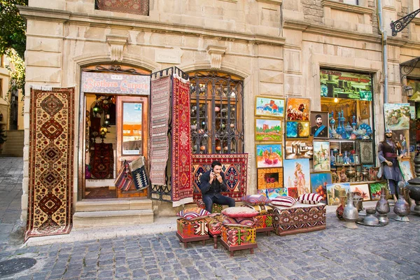 Bakoe Azerbeidzjan Oct 2016 Souvenir Winkel Icheri Sheher Oude Stad — Stockfoto