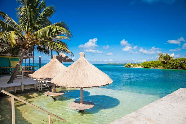 Gyönyörű Karibi Látvány Türkizkék Víz Sziget Caye Caulker Belize — Stock Fotó