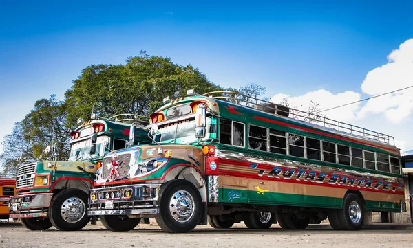 Antigua Guatemala Dec 2015 Typický Guatemalský Kuřecí Autobus Antigua Guatemala — Stock fotografie