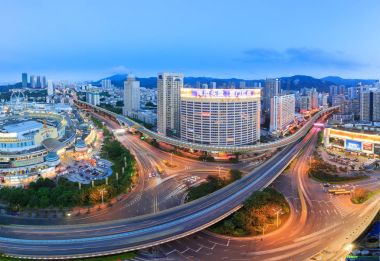 Xiamen, Çin - 26 Temmuz, 2015:Xiamen Mingfa iş Plaza Xiamen şehri, Fujian, Çin