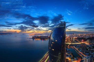 Xiamen Shimao Boğazı bina Petronas ikiz kuleleri sahne