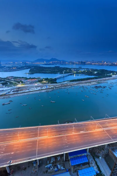 Xiamen Xinglin köprü deniz manzarası — Stok fotoğraf