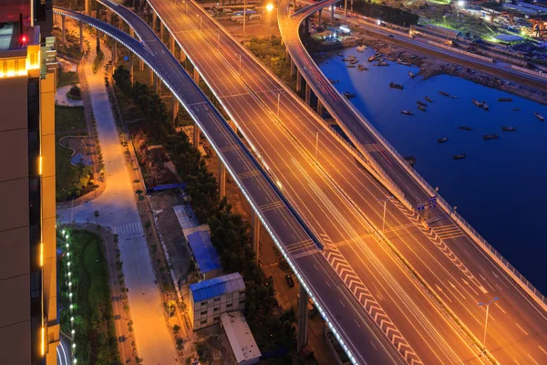 Xiamen Xinglin Bridge At Night, China — Stock Photo, Image