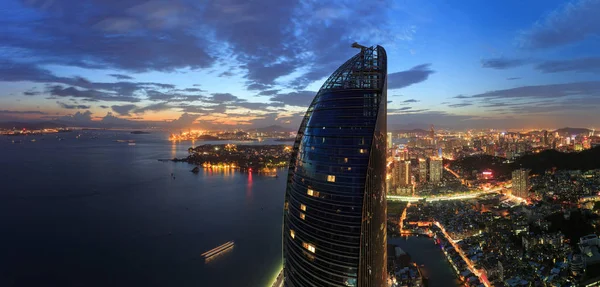 Xiamen Shimao Boğazı bina Petronas ikiz kuleleri sahne