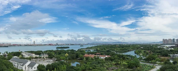 Вид с воздуха на Xiamen Garden Expo Garden — стоковое фото