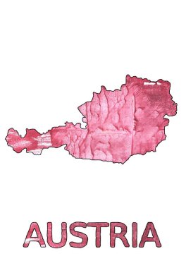 Avusturya harita anahat tarçın saten suluboya