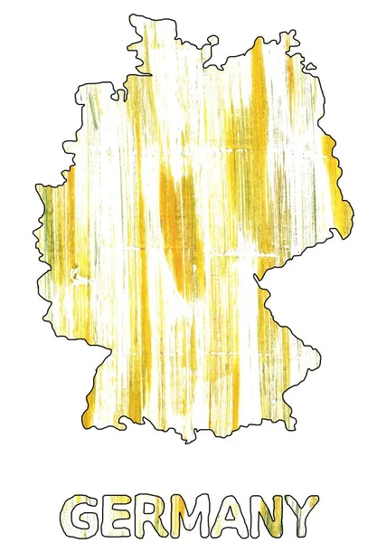 Germany map outline Lotion watercolor — Stock Photo, Image