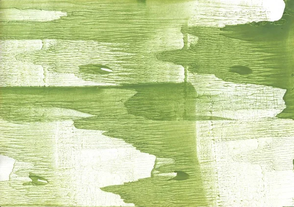 紙に描かれた水彩画作品を染色します 緑の絵画 — ストック写真