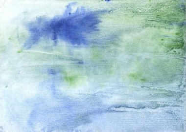 Mavi yeşil sanat. Soyut suluboya arka plan. Resim dokusu