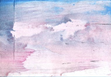 Pembe mavi sanat. Soyut suluboya arka plan. Resim dokusu