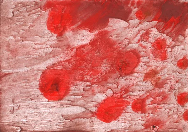 Red abstraction. Abstract watercolor background. Painting texture