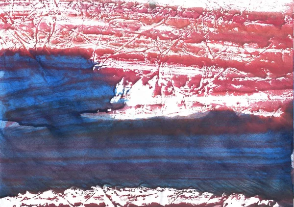 Fondo rojo azul acuarela. Textura abstracta de pintura . — Foto de Stock