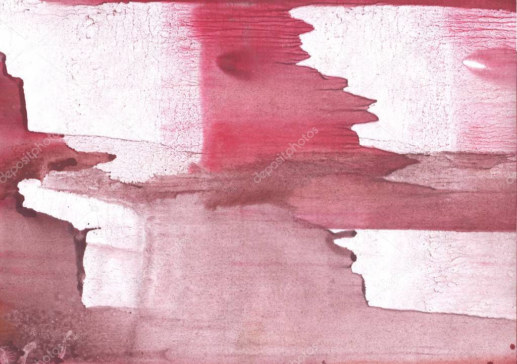 Pink background. Abstract watercolor painting texture