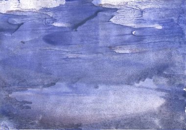 Koyu mavi suluboya. Soyut suluboya arka plan. Resim dokusu