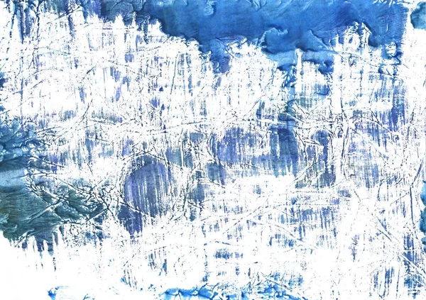 蓝色大理石抽象画背景。水彩纹理 — 图库照片