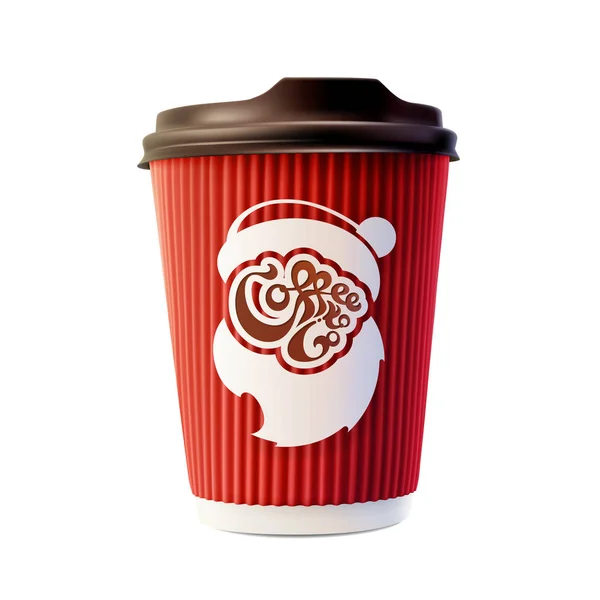 Καφέ για να πάει το Κύπελλο Χριστουγέννων — Διανυσματικό Αρχείο