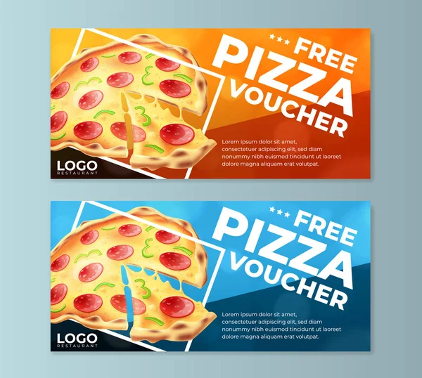 Free Pizza Voucher Templates — Stock Vector