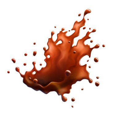 Siyah kahve Splash. Yalıtılmış nesne