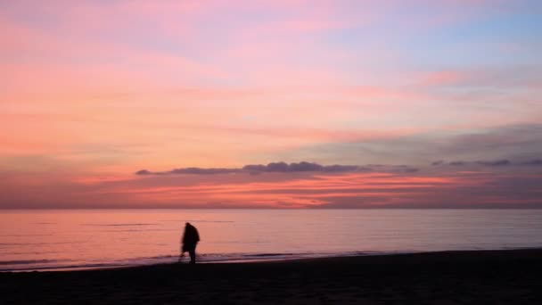 Mediterranean sea sunset — Stock Video