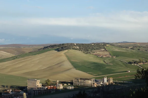 Tarquinia pohled na údolí Marta — Stock fotografie