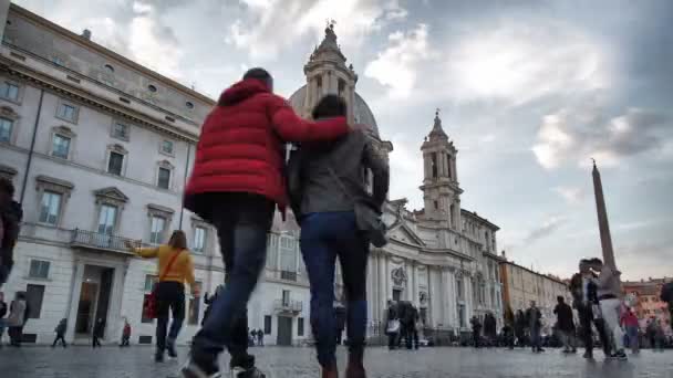 Piazza Navona tidsfördröjning — Stockvideo