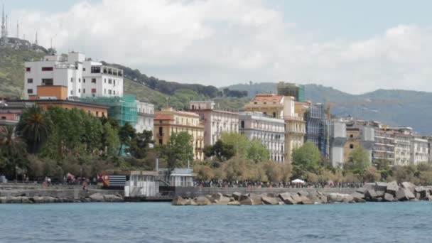 Kustlijn in Salerno — Stockvideo