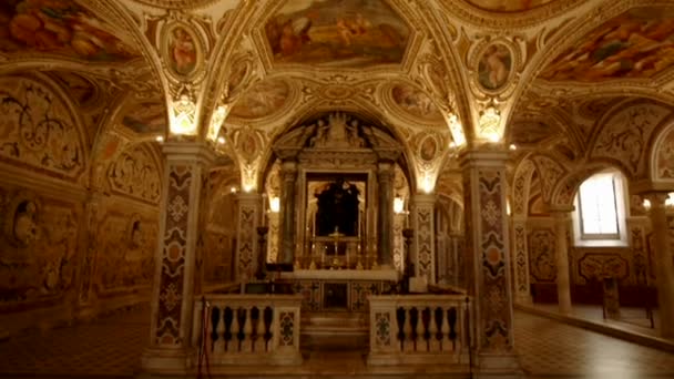 Cripta cattedrale di Salerno — Video Stock