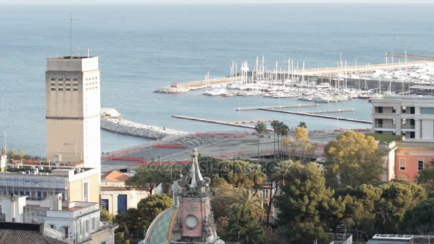 Salerno harbour İtalya — Stok video