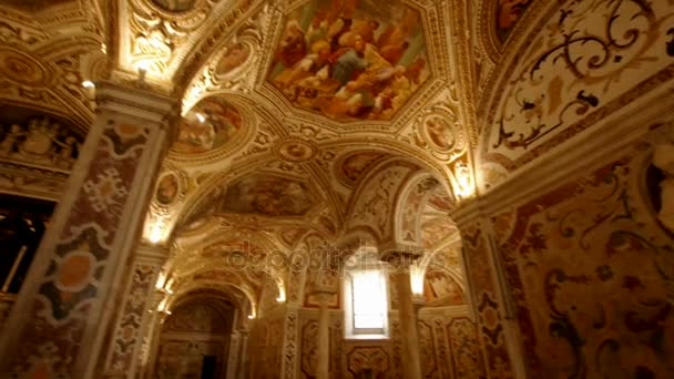 Cripta da catedral de Salerno — Vídeo de Stock