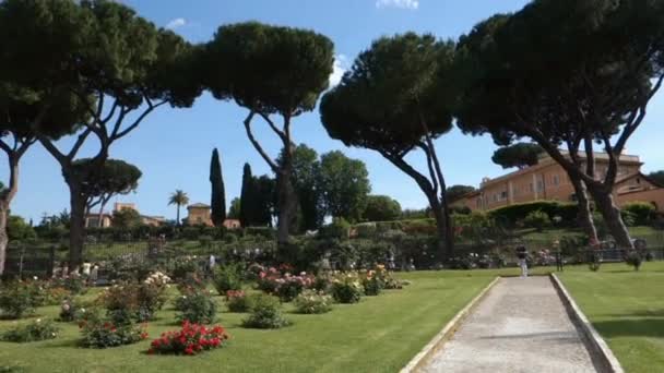 Rome Italië Mei 2017 Rome Rose Garden Openbaar Park Gelegen — Stockvideo