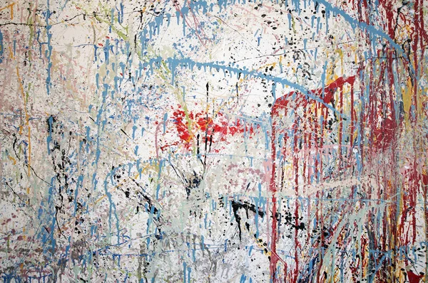 Abstrait goutte à goutte mur de peinture — Photo