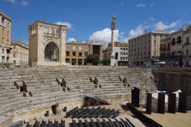İtalya, Lecce 'deki Roma Amfitiyatrosu