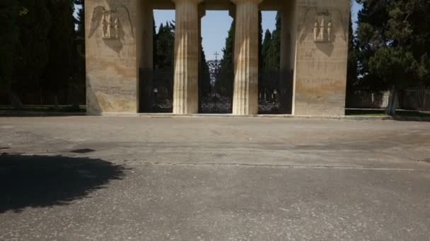 Haupteingang Des Friedhofs Lecce Apulien Italien — Stockvideo