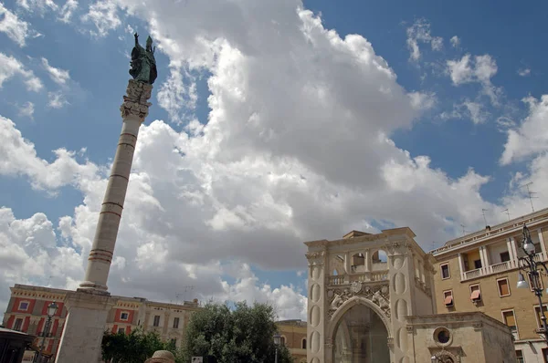 San Oronzo column in Lecce — Φωτογραφία Αρχείου