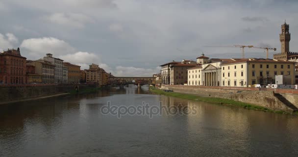 Puente Ponte Vecchio Florencia Italia — Vídeo de stock