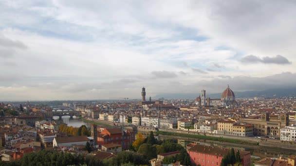 Time Lapse Overview Florence Italy — Stock Video