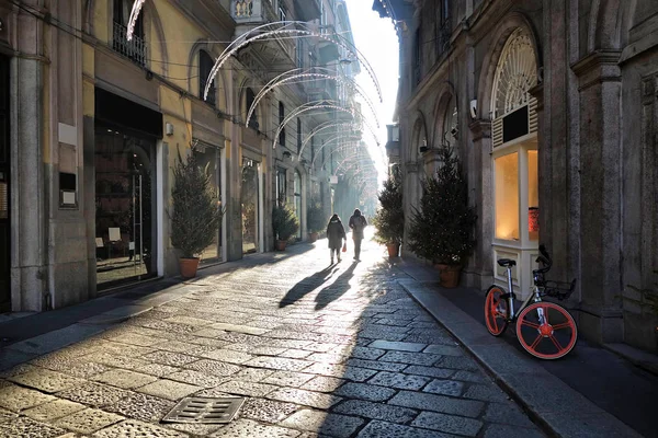 Via della Spiga, Mediolan, Włochy Obrazy Stockowe bez tantiem