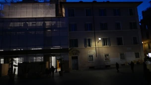 Roma Talya Şubat 2018 Piazza Santa Maria Trastevere Müzikal Grupta — Stok video