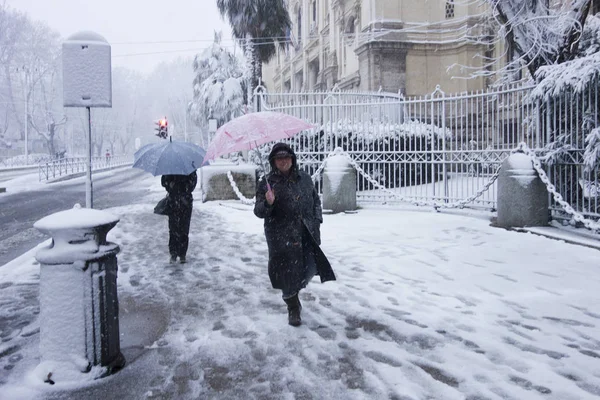 Снег в Риме — стоковое фото