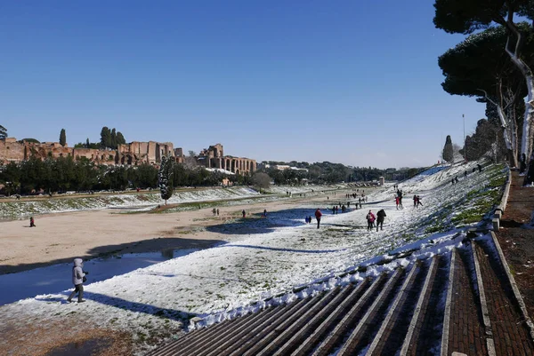 Nieve en Roma — Foto de Stock