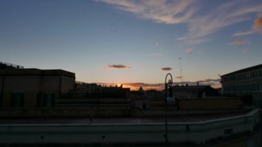 günbatımı zaman atlamalı Quirinal Hill Roma, İtalya