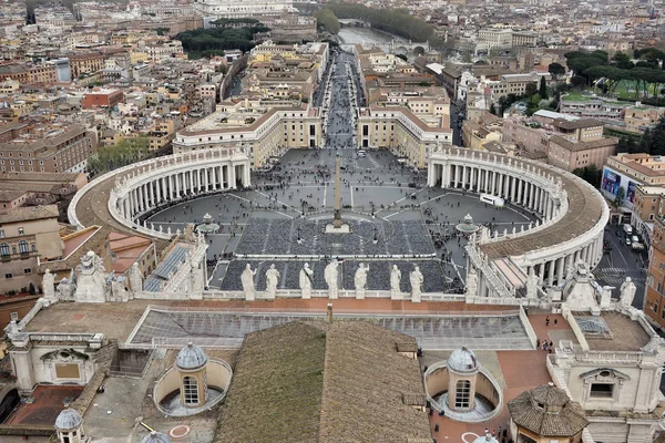 Вид с воздуха на площадь Святого Петра — стоковое фото