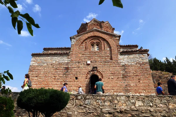 Kyrkan st. john på kaneo i ohrid — Stockfoto