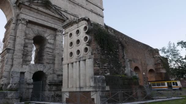 Antigo Túmulo Romano Eurysaces Fora Porta Maggiore Roma Itália — Vídeo de Stock