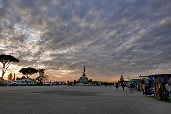 Piazzale Michelangelo náměstí ve Florencii — Stock fotografie