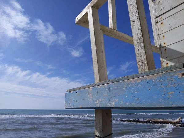 Ostia Strand Rom Italien Baywatch Tower Detail — Stockfoto